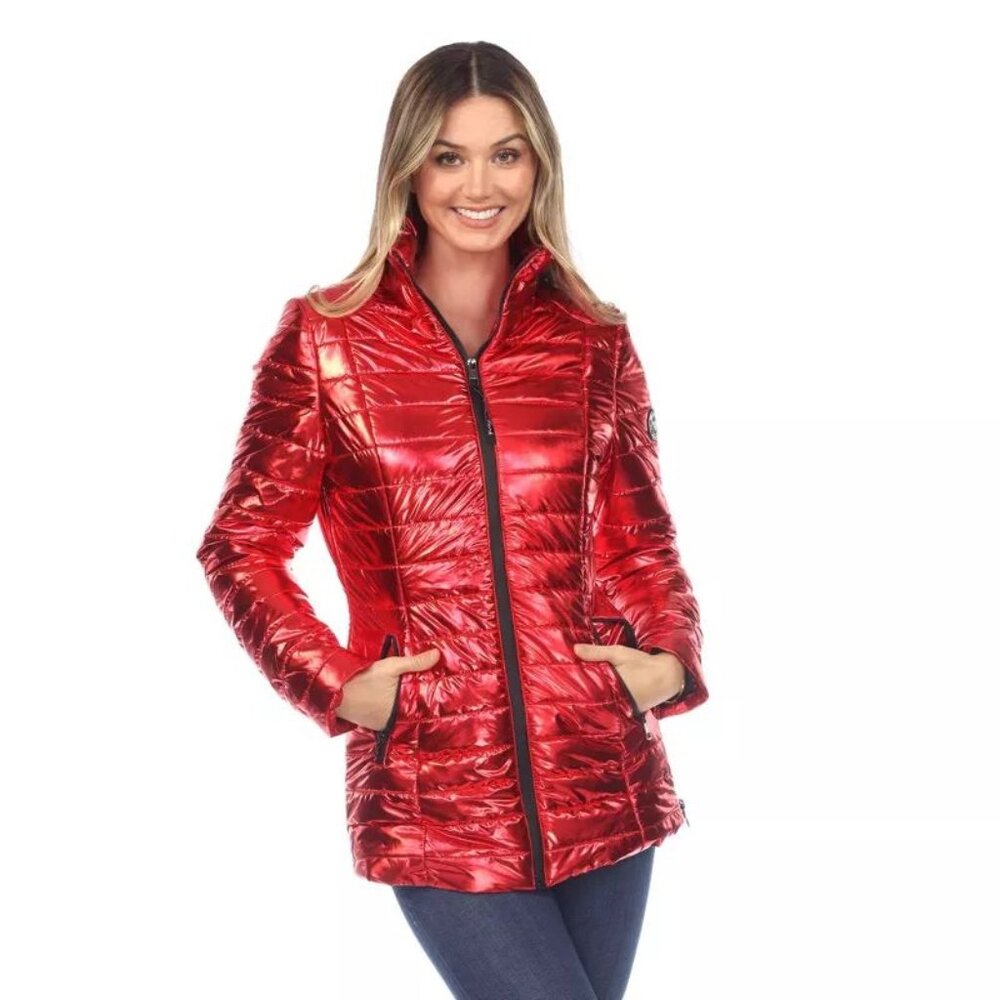 Women's Metallic Puffer Coat